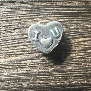 Murano Charm I Love You Heart 925 B26